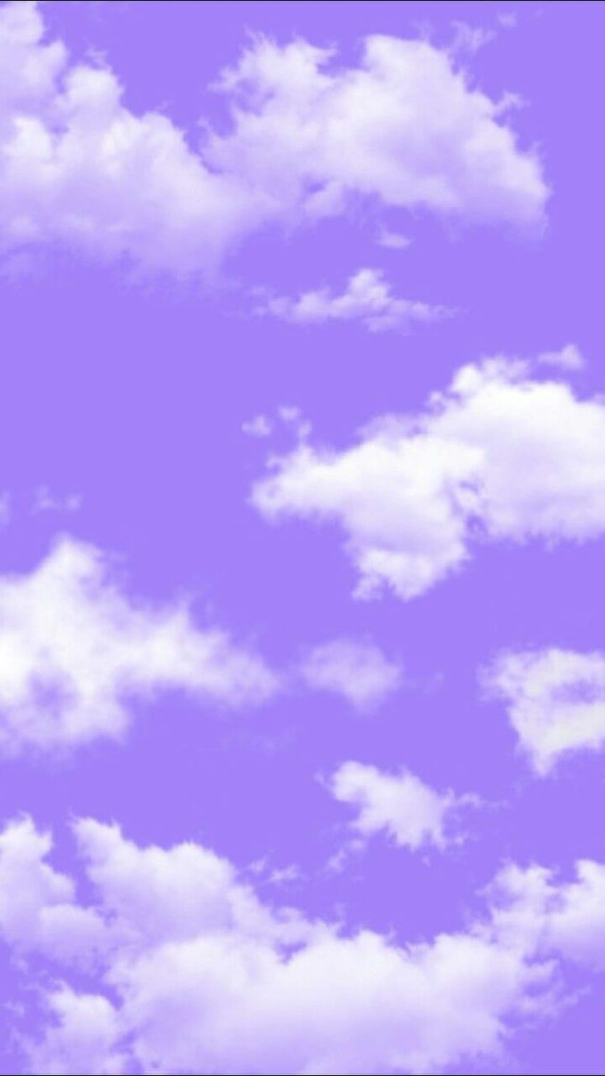 Nuages ​​esthétiques violets mignons Fond d'écran de téléphone HD