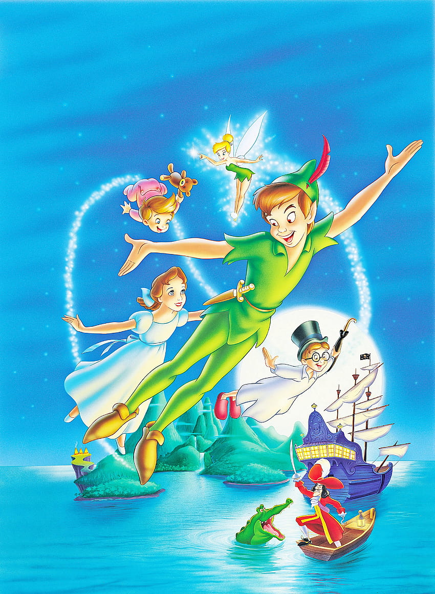 Walt Disney Posters Peter Pan Backgrounds, disney animation iphone HD phone wallpaper
