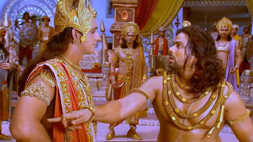 Kryszna i Durjodhana. Serial telewizyjny Mahabharata 2013 Tapeta HD