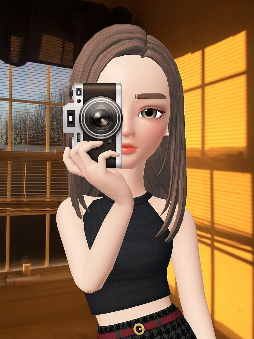 Pin oleh Wafaa di zepeto, anime girl mirror selfie HD phone wallpaper