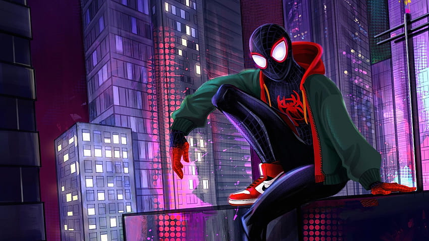 Spider Man Miles Scaled, miles morales falling HD wallpaper