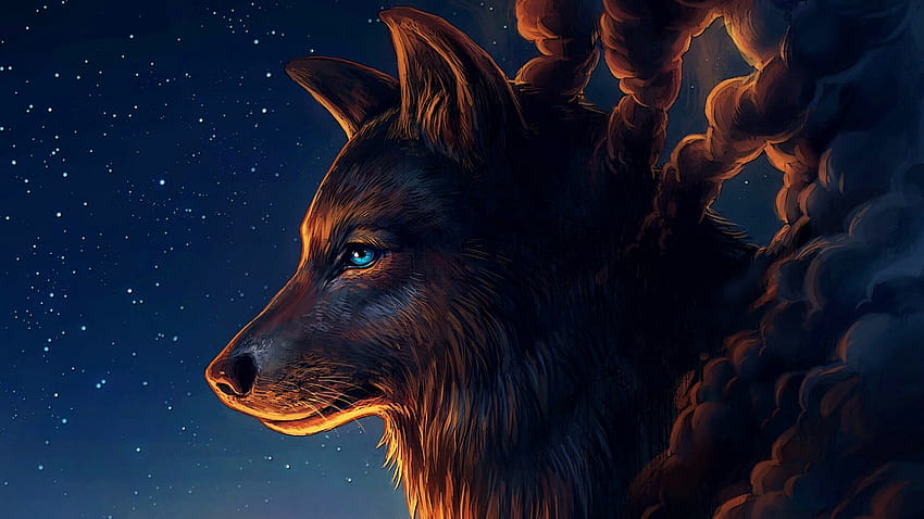 Fantasy Wolf, sad wolf HD wallpaper | Pxfuel