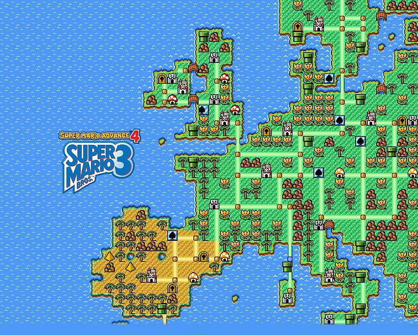 Grupa Super Mario Bros 3, mapa świata Super Mario Tapeta HD