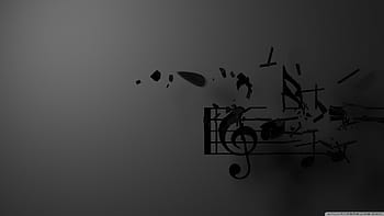 black music notes wallpaper