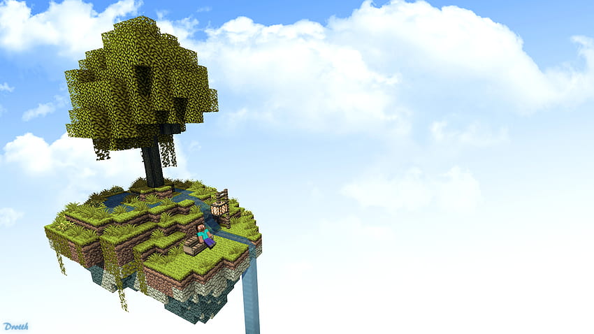 Minecraft Skyblock-Hintergründe HD-Hintergrundbild