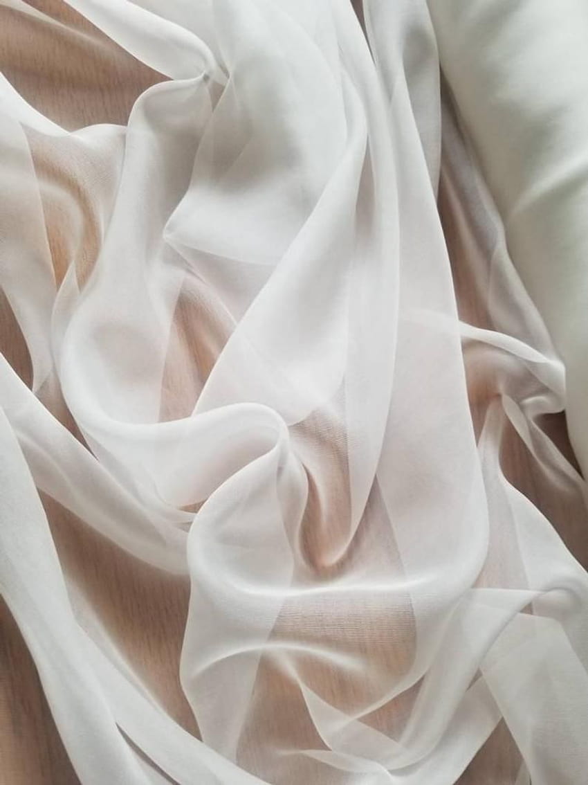 100% Silk Chiffon off white 45, white silk HD phone wallpaper