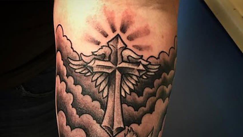 Cross Tattoo Cloud Hand For Men Cross Tattoos HD wallpaper  Pxfuel