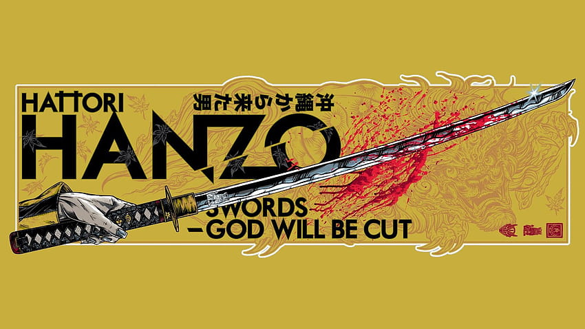 Filmes Kill Bill Quentin Tarantino espadas fan art Hattori Hanzo, filme kill bill papel de parede HD
