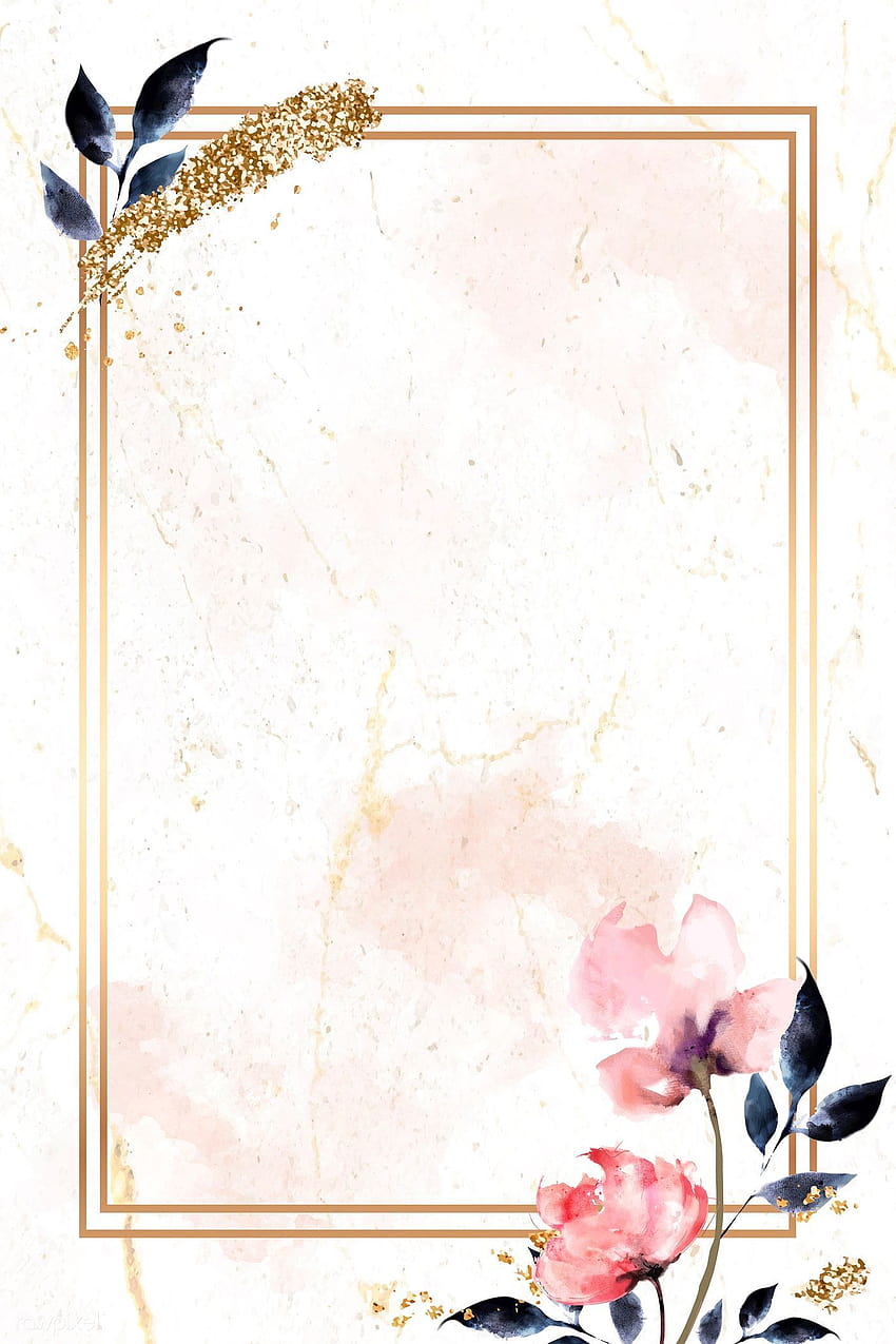 premium vector of Golden ...pinterest, flower frame HD phone wallpaper