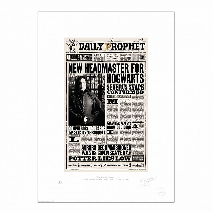 La Gazette du Sorcier, Snape Daily Prophet Fond d'écran de téléphone HD
