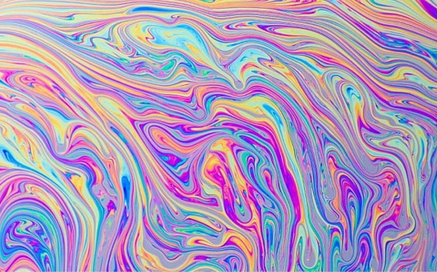 虹、虹、油、化学物質、混合、混合、鮮やか、渦、油流出 高画質の壁紙