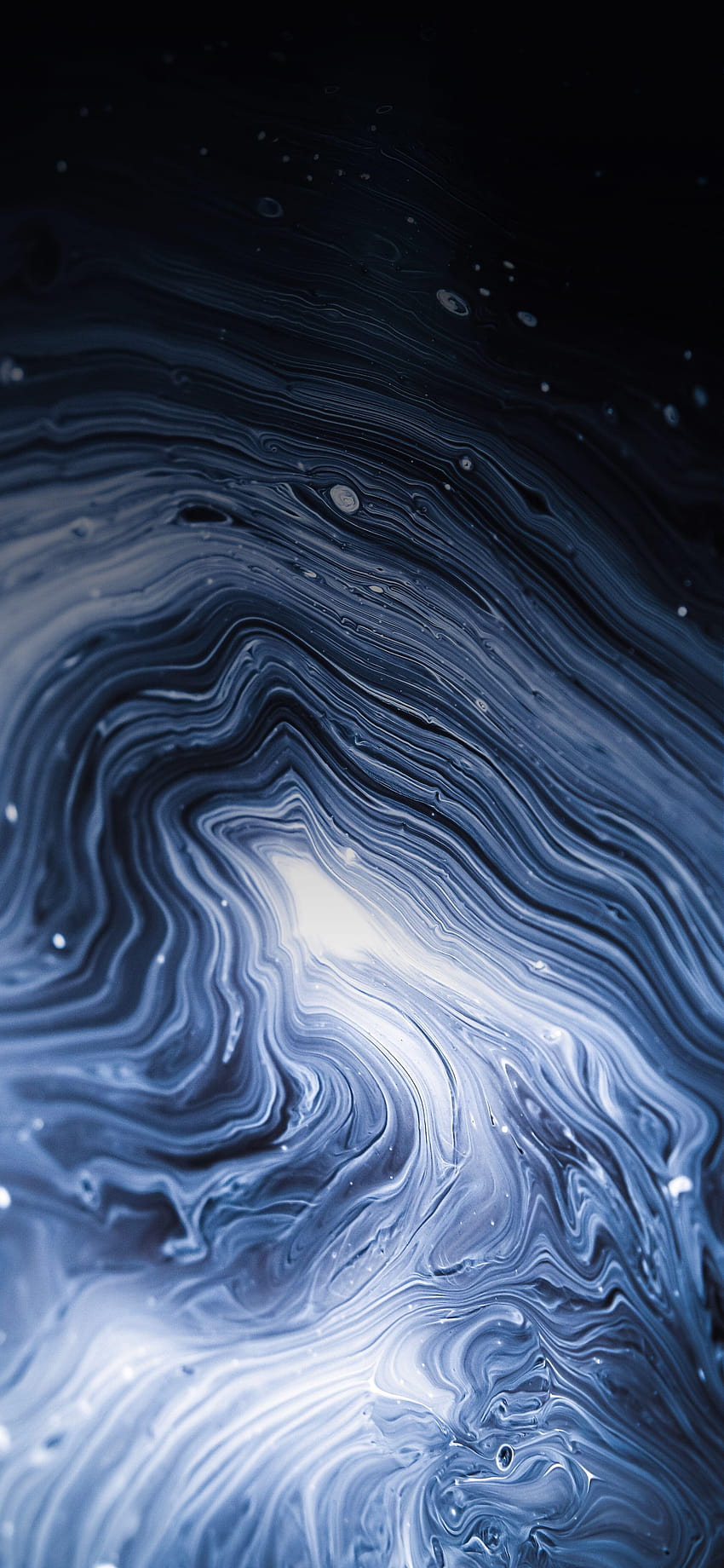 Texture liquide, motif. Ressemble à une galaxie flottante. Acrylique, peinture à l'eau Fond d'écran de téléphone HD