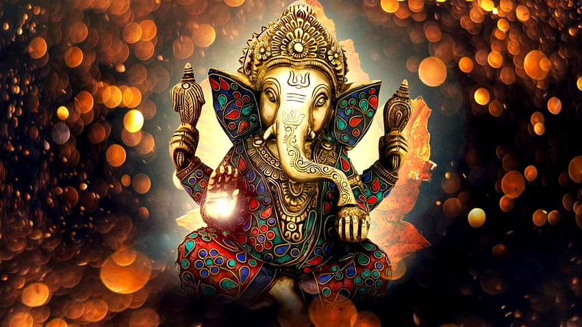 Lord Ganesha, uroczy, sztuka cyfrowa, , , grafika kreatywna, bhagwan ganesh Tapeta HD