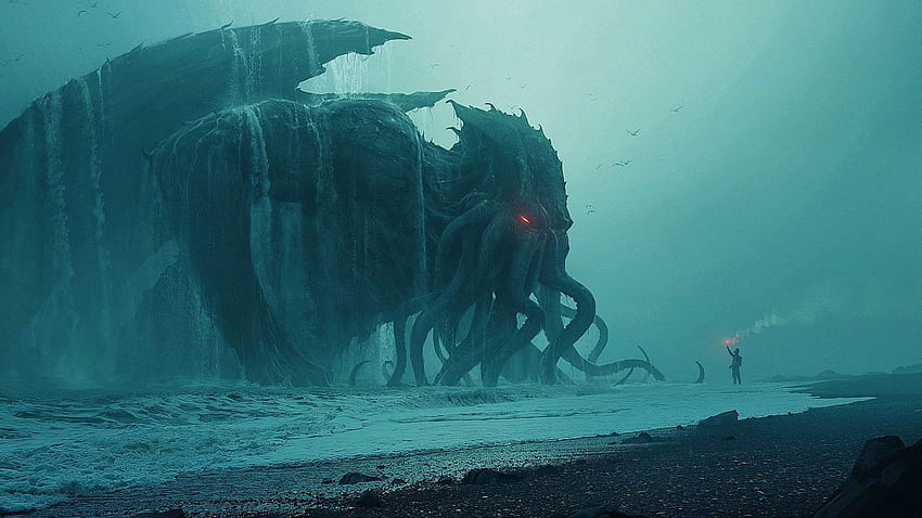 Fantasy , Cthulhu, Beach, Creature, Sea Monster • For You For & Mobile, aesthetic monster HD wallpaper
