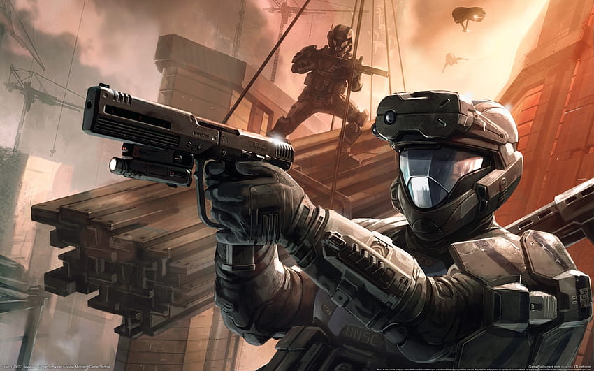 : soldier, Halo, Marksman, ODST, screenshot, mecha, pc game, mercenary, firearm 2560x1600, halo pc HD wallpaper