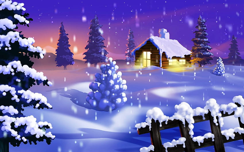 holidays, Christmas, Seasonal, Seasons, Winter, Snow, Flakes, Drops, Landscapes, Color, Art / and Mobile Backgrounds, seasonal winter HD wallpaper