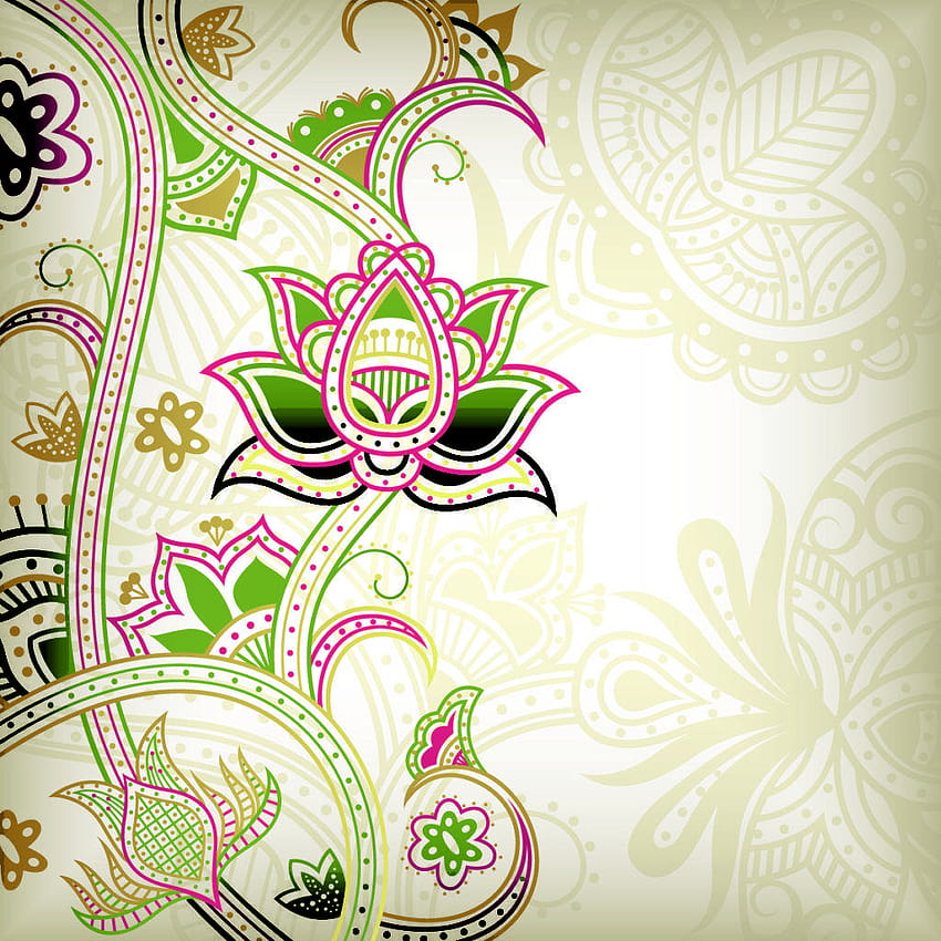 Arrière-plans de motifs floraux abstraits vectoriels 04 021836 0 Fleur Fond d'écran de téléphone HD