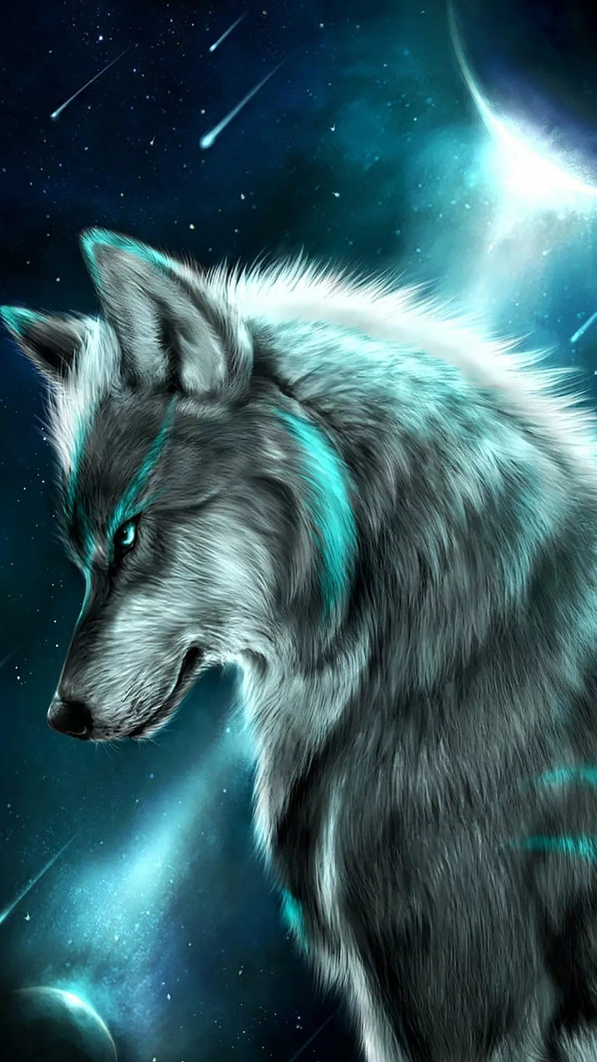 Trauriger Wolf, silberner Wolf HD-Handy-Hintergrundbild
