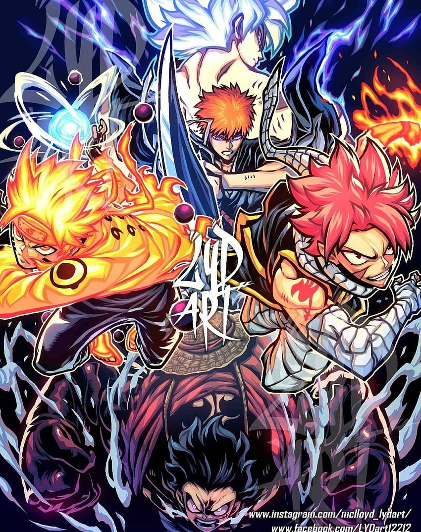 Goku MUI, Naruto Six Paths Sage Mode, Luffy Gear 4th, Natsu y Ichigo pada tahun 2022, ichigo dan naruto wallpaper ponsel HD