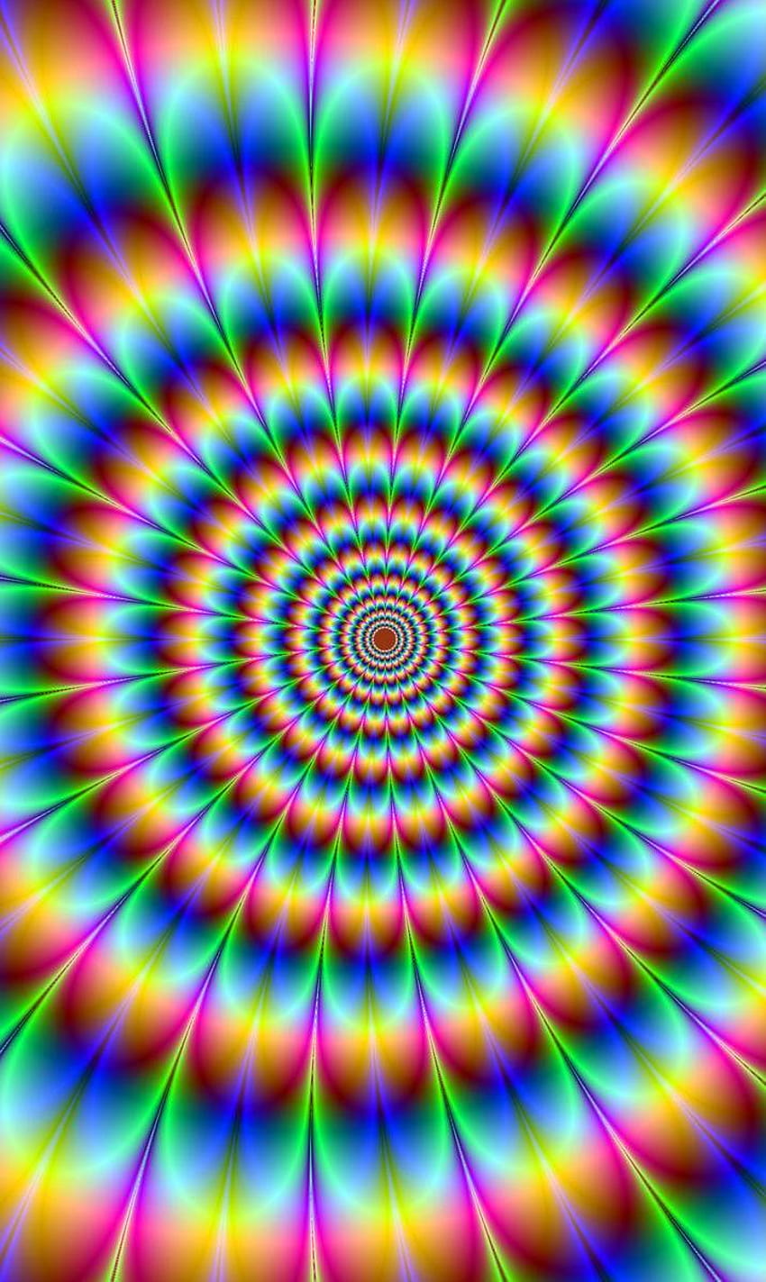 Psychedelic Spiral, colorful lines spiral waves HD phone wallpaper