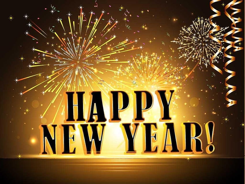 Szczęśliwego nowego roku tło, złoty, nowy, rok, wydarzenia Tapeta HD