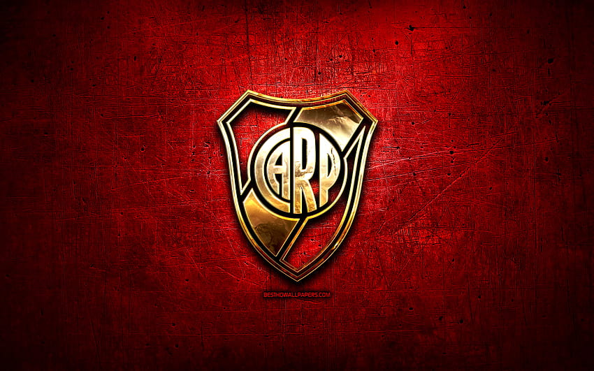 River Plate Fc, Golden Logo, Primera Division argentine, river plate 2022 Fond d'écran HD