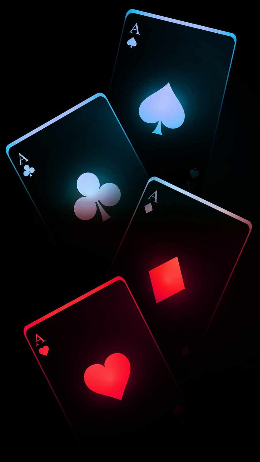 Poker Cards Dark IPhone, resolución dark iphone fondo de pantalla del teléfono