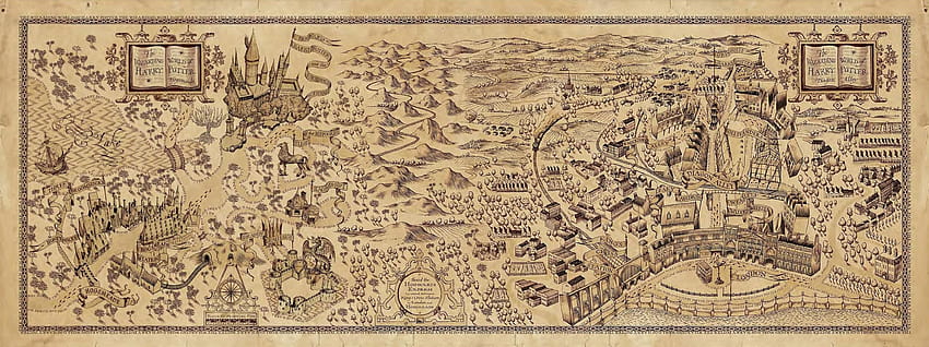 Harry Potter Dünya Haritası Universal Studios Yeni, yağmacılar haritası HD duvar kağıdı