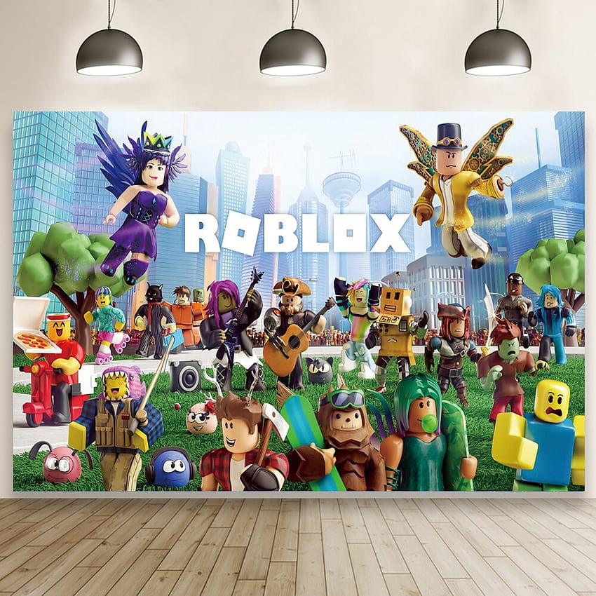 Roblox Backgrounds Happy Birtay graphy Backdrops Robot Game Custom Cartoon Decor Poster Studio, roblox birtay HD phone wallpaper