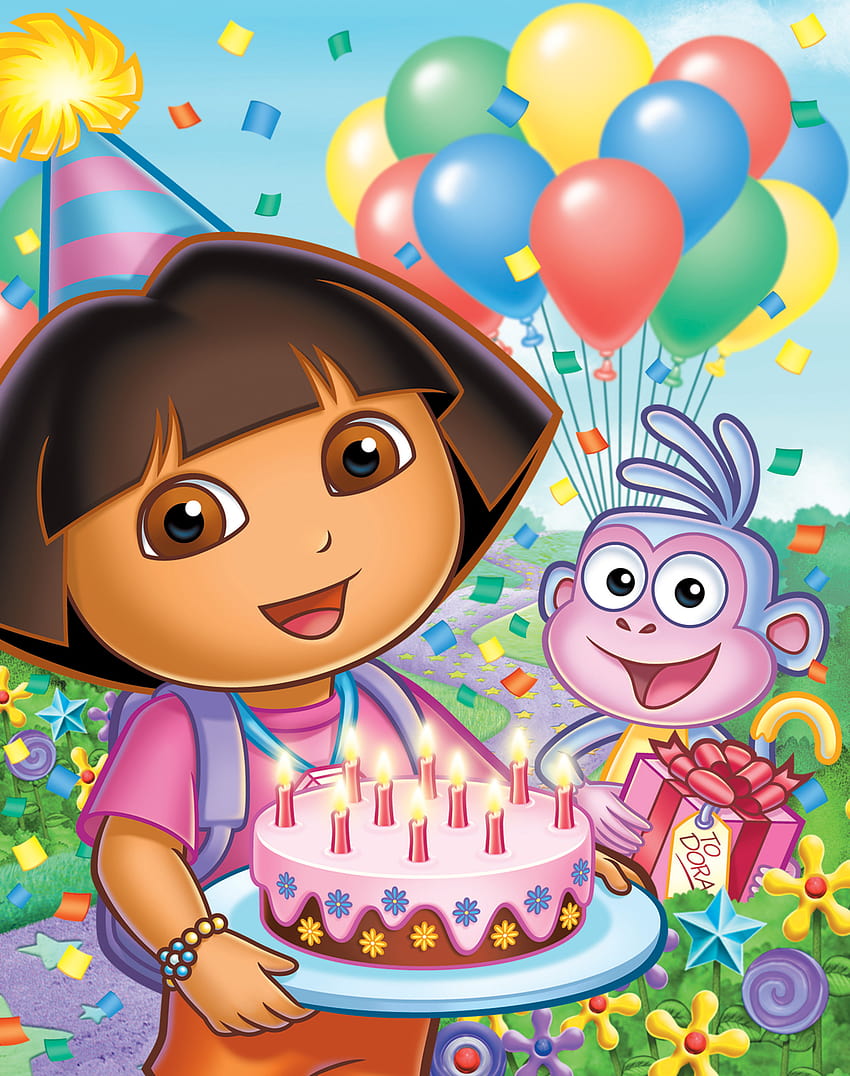 Dora and Boots Birtay , 배경, 10번째 생일 HD 전화 배경 화면