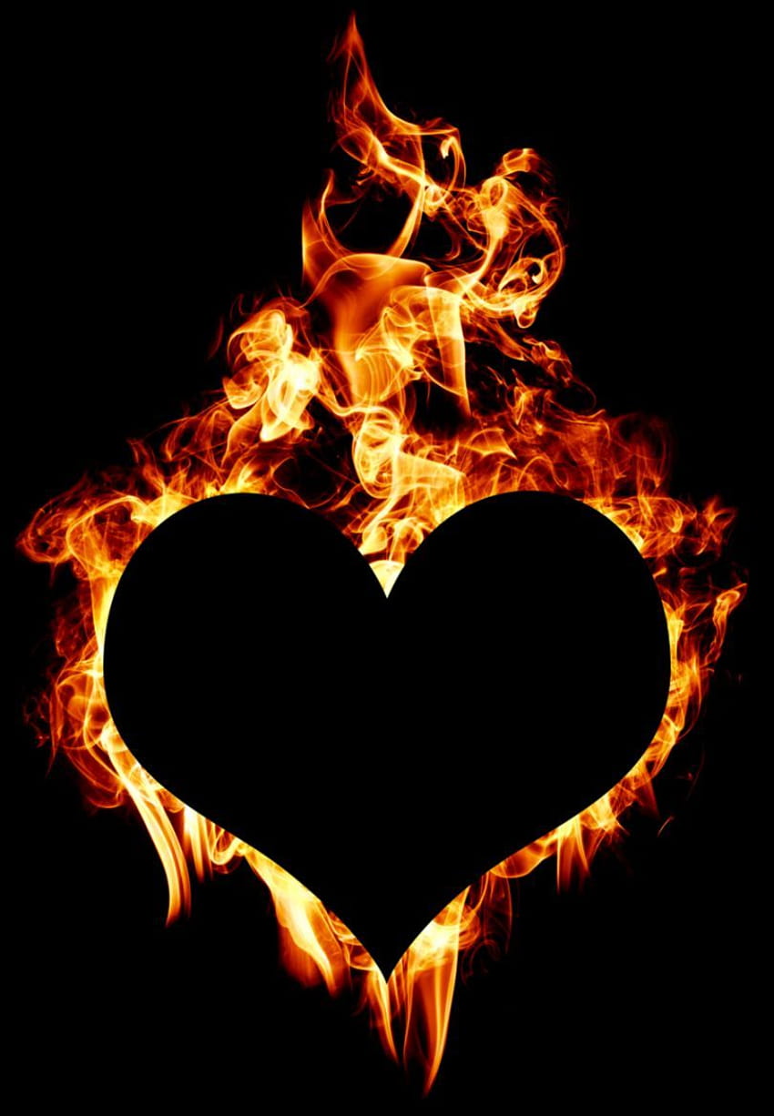 Burning Love Heart, burning heart HD phone wallpaper