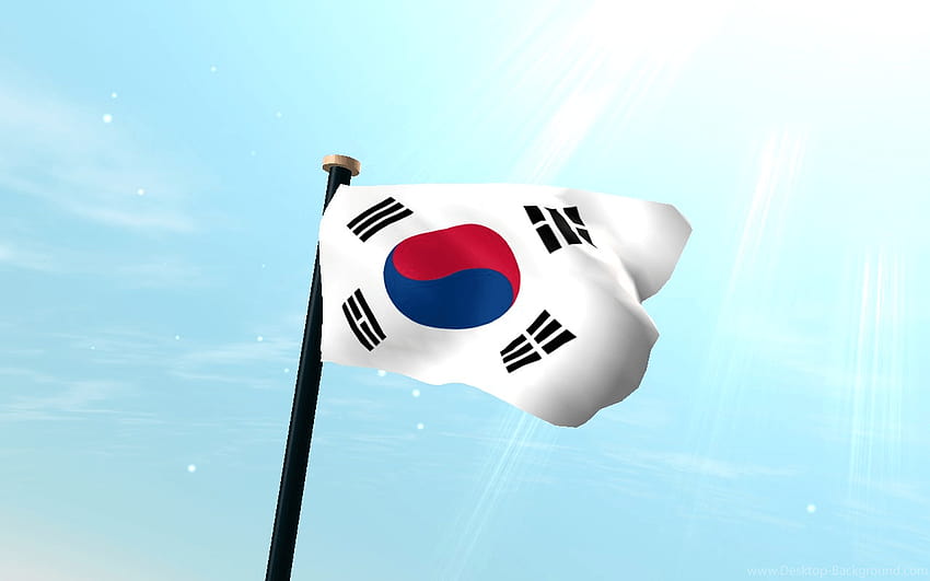 เกาหลีใต้ตั้งค่าสถานะแอป Android 3 มิติบน Google Play วอลล์เปเปอร์ HD