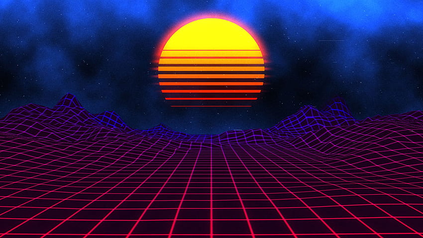 Steam Workshop :: Neon Sunset, retro sun dusk HD wallpaper | Pxfuel