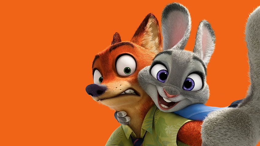 Zootopia, fox, rabbit, cartoon, Movies, animated foxes HD wallpaper