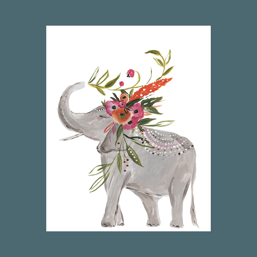 Boho Elephant [Art Print], boho elephants HD phone wallpaper