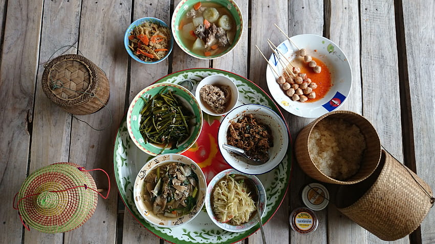 stock de esarn, comida de tailandia, comida local, tailandia fondo de pantalla