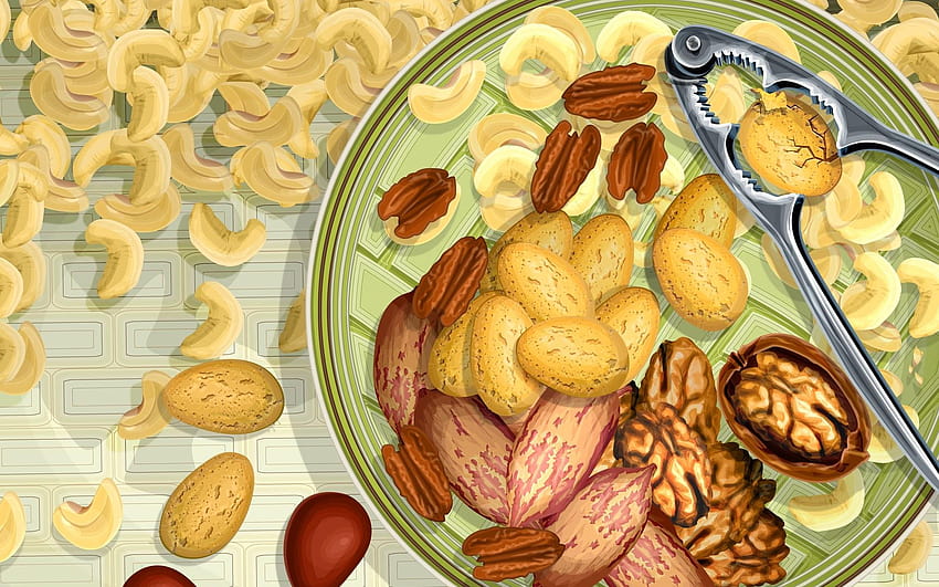 PSD Food illustrations 3115 nuts illustration Cashew nuts HD wallpaper
