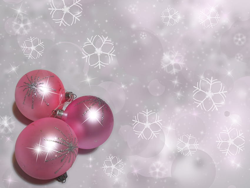 : 雪、白、花びら、お祝い、休日、グレー、ピンク、おもちゃ、装飾、季節、円、ボーブル、オーナメント、輝き、クリスマスの飾り、クリスマスの時期、背景、銀、季節、新しい、クリスマス、伝統的な、聖なる夜、 クリスマス カード、ピンクのクリスマスの飾り 高画質の壁紙