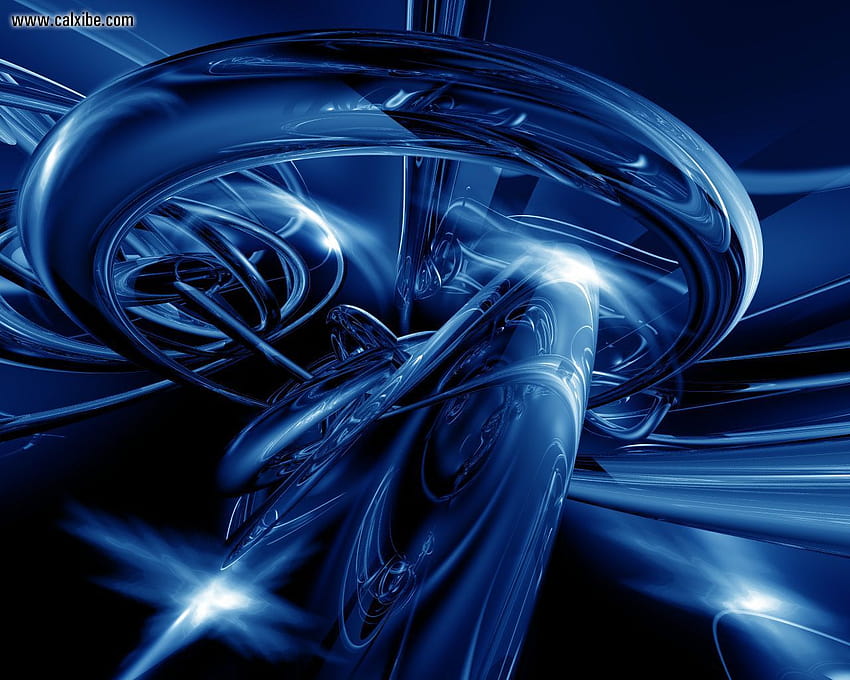 Blaues Flüssigmetall HD-Hintergrundbild