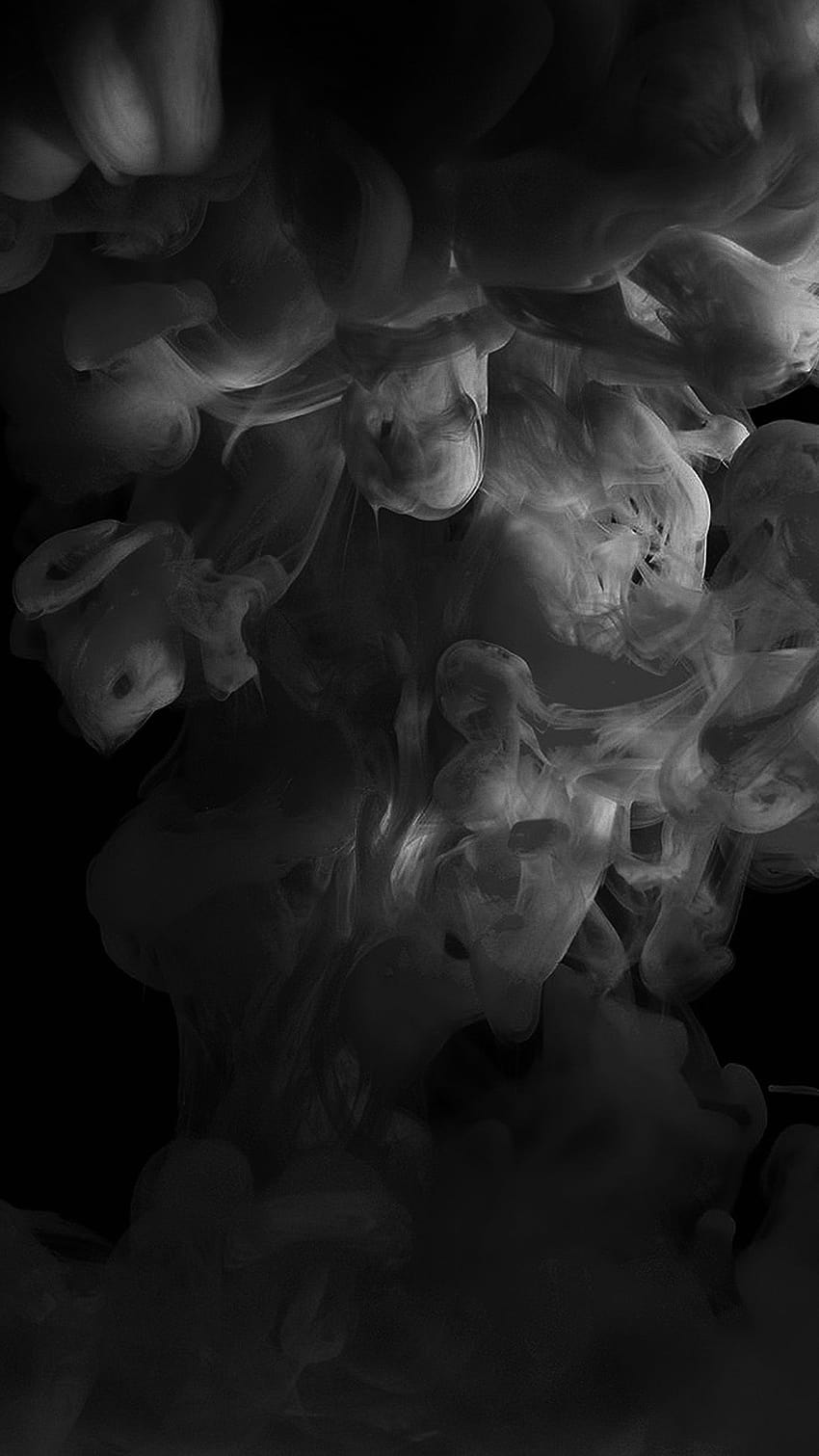 Smoke Dark Bw Abstract Fog Art Illust Android, czarna mgła androida Tapeta na telefon HD