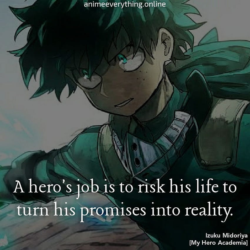 Welcome to another anime quotes post! Today, I&going to post some of the most Inspirational Deku quotes from… in 2021 HD phone wallpaper