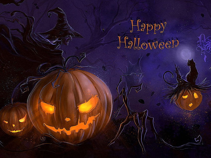 Best 3 Halloween Town Backgrounds on Hip, halloween festival anime HD wallpaper