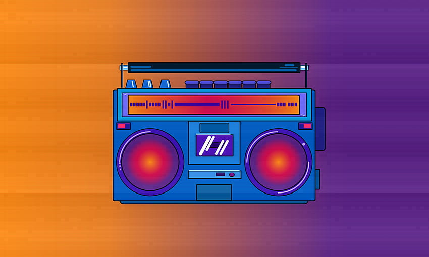 1366x768 Synthwave Portable Music Stereo 1366x768 Resolution , Backgrounds, and, boom box HD wallpaper