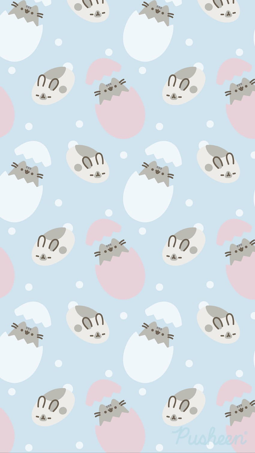 Pusheen the cat floral pastels spring iphone Easter, pusheen in spring HD phone wallpaper
