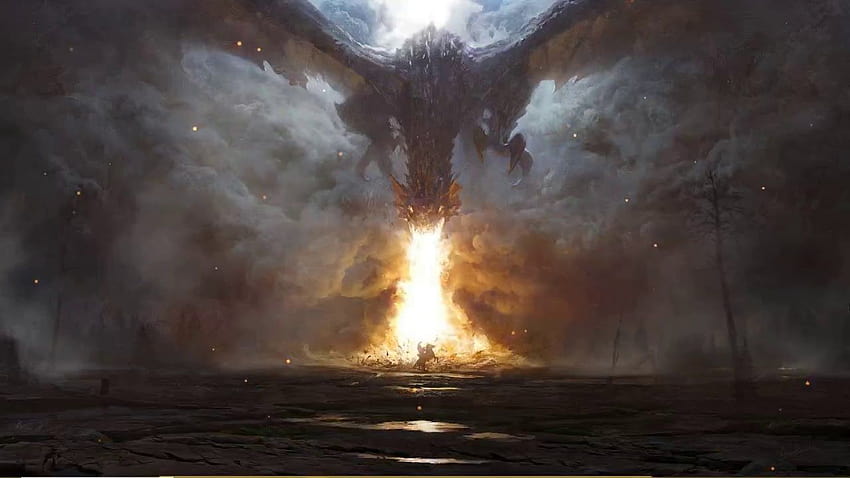 Dragon Breath, fire breathing dragon HD wallpaper