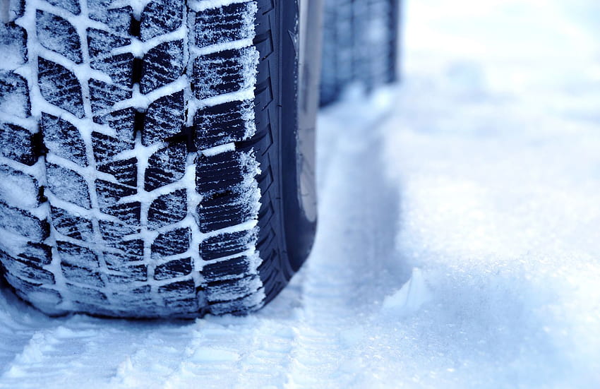 Безопасно зимно шофиране, зимна гума HD тапет