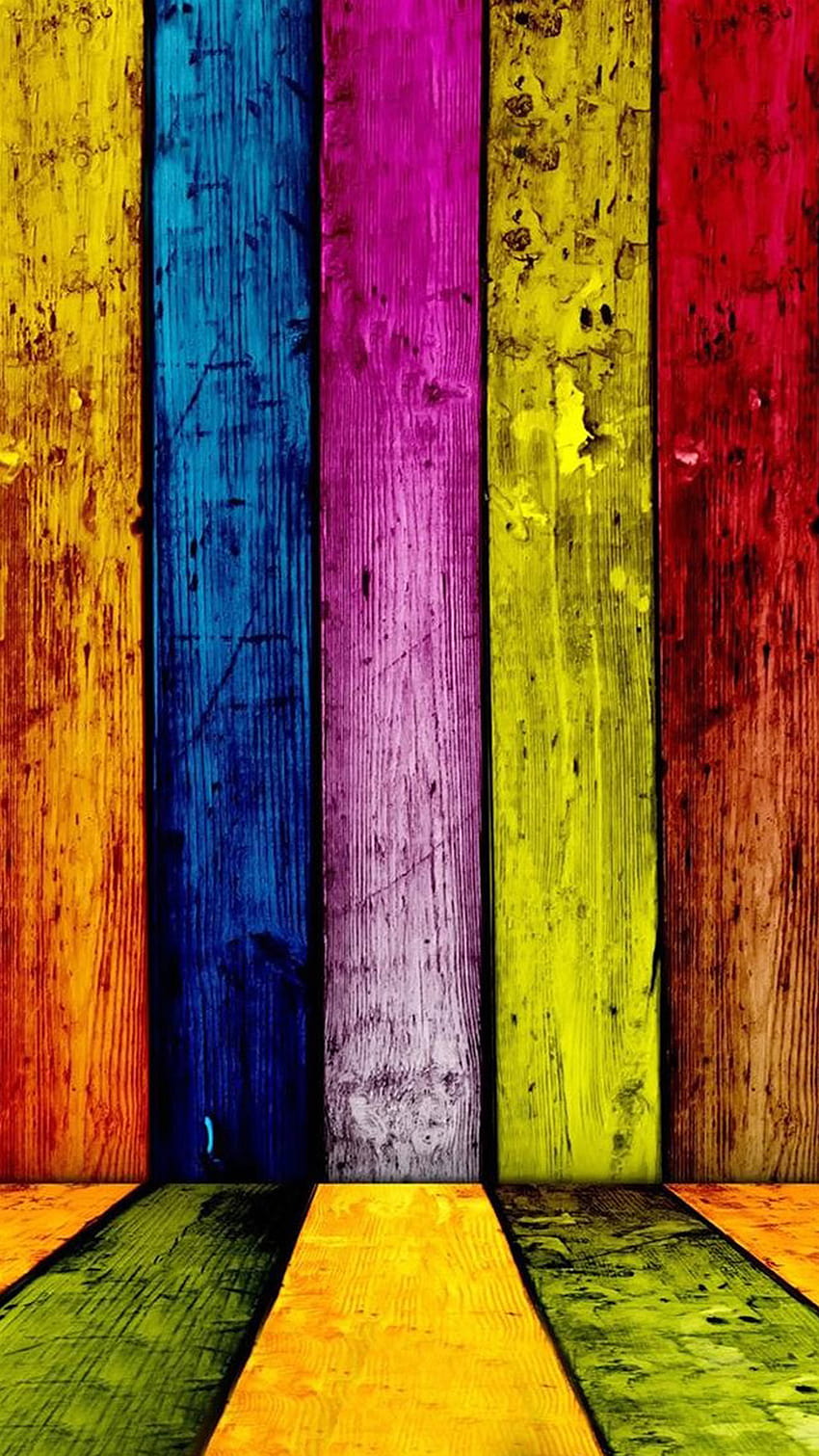 Colorful Painted Wood Planks Backgrounds Android, android full color HD phone wallpaper