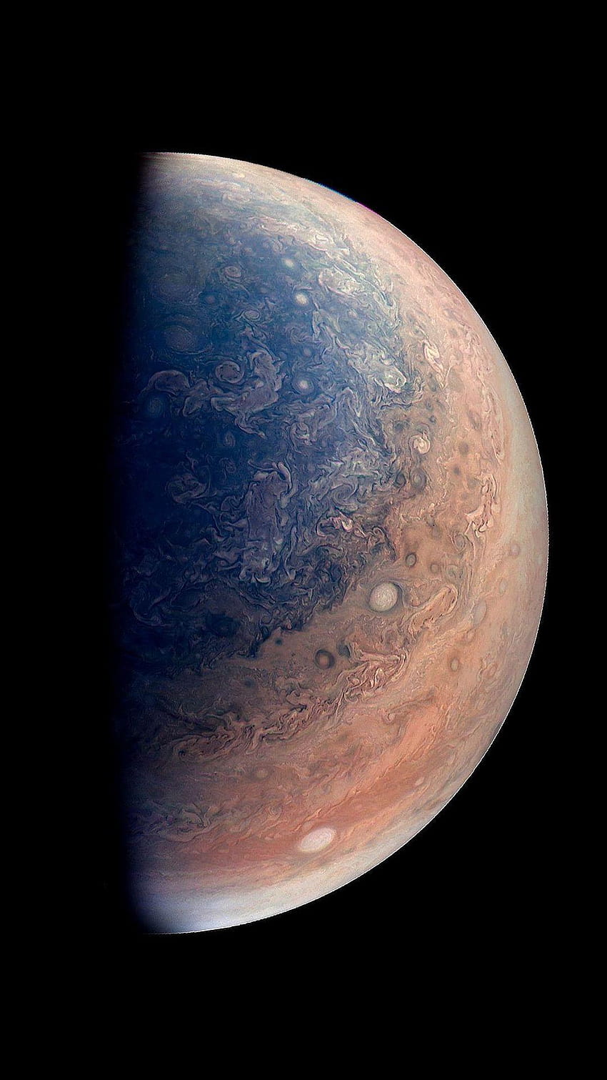Jupiter-Planet, wie er von der NASA-Raumsonde Juno HD-Handy-Hintergrundbild