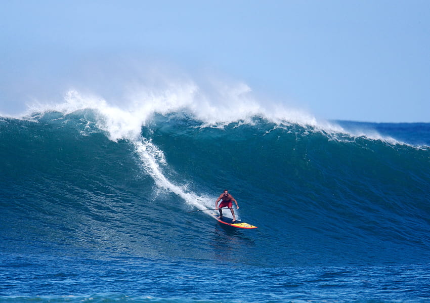 North Shore “Sunset Pro Big wave SUP surf” event – CHUCK PATTERSON HD wallpaper