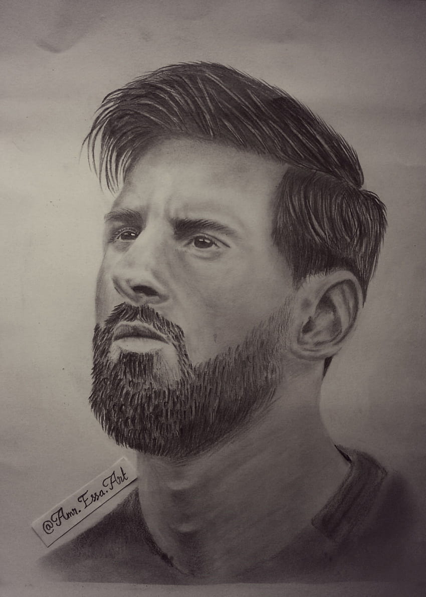 Leo Messi 10 arte de dibujo de retrato a lápiz. . . . Mira estos: www…, boceto de messi fondo de pantalla del teléfono